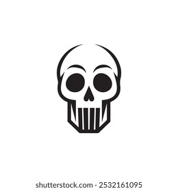 A silhouette skull vector illustration design.