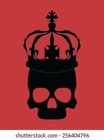 Silhouette of skull, vector wallpaper