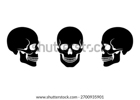silhouette of  skulls, symbol of mortality 