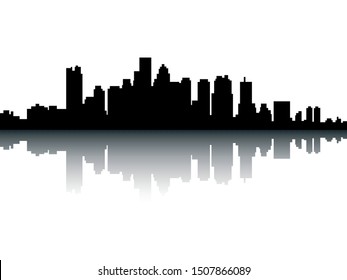 Silhouette Skyline Boston Massachusetts Stock Vector (Royalty Free ...