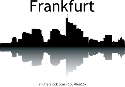 Silhouette Skyline of Frankfurt am Main