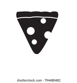 Silhouette of a slice of pizza, Vector illustration