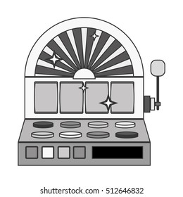 silhouette slot machine with button panel