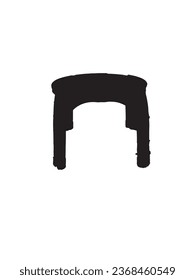 a silhouette of small chair.