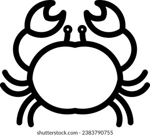 Silhouette de un pequeño cangrejo