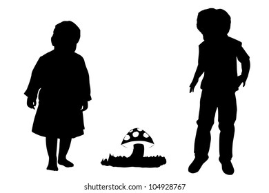 Silhouette small friends