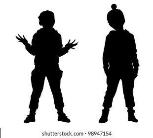 Silhouette small friends