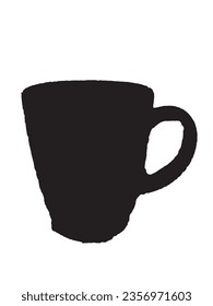 a silhouette of small glass