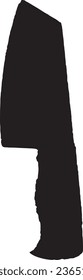 a silhouette of a small knife.