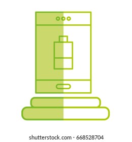 silhouette smartphone with battery power low