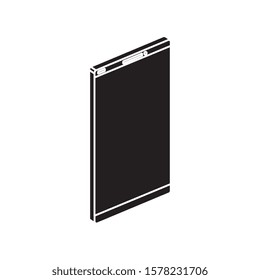 silhouette of smartphone device technology isolated icon vector illustration design
