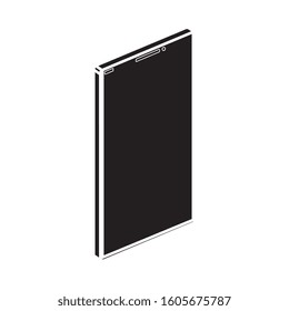 silhouette of smartphone device technology isolated icon vector illustration design