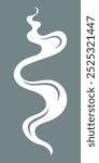 Silhouette of smoke, perfume fragrance perfume, cigarette smoke. Unpleasant odour or stench, toxic smoke and gas in the atmosphere. Upward rising vapour.