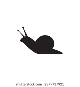 A silhouette of a snail. Isolated Vector Illustration