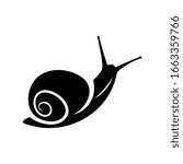 Silhouette snail vector illustration design with black and white colour. simple and elegant