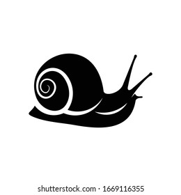 Silhouette snail vector illustration design with black and white colour