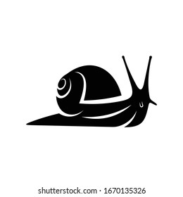 Silhouette snail vector illustration design with black and white colour