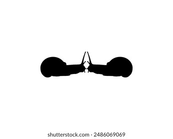 Silhouette of the Snails are also called Escargot, Flat Style, Pair Animal Series, can use for Logo, Art Illustration, Apps, Website or Graphic Design Element. Vector Illustration