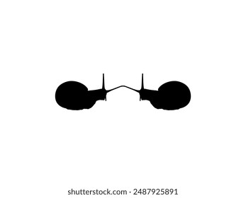 Silhouette der Schnecken werden auch Escargot, Flat Style, Pair Animal Series genannt, kann für Logo, Kunstdarstellung, App, Website oder Grafikdesign Element verwendet werden. Vektorillustration