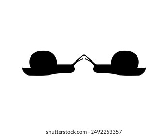 Silhouette of the Snails are also called Escargot, Flat Style, Pair Animal Series, can use for Logo, Art Illustration, Apps, Website or Graphic Design Element. Vector Illustration