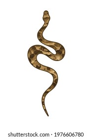 Silhouette of a snake with abstract khaki spots. Vector illustration EPS10