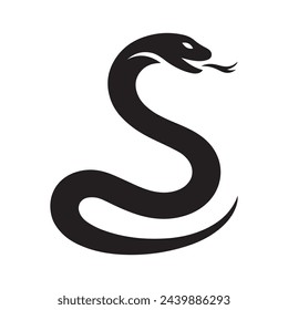 a silhouette of a snake on a white background