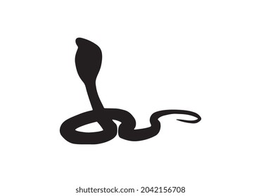 Silhouette of Snake Simple Vector Design