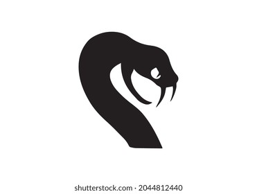 Silhouette of Snake Simple Vector Design