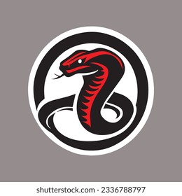 Silhouette of Snake Simple Vector Design