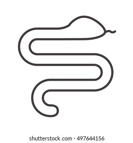 silhouette with snake wild animal