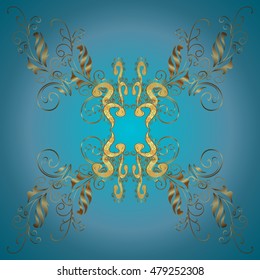 Silhouette snow flake sign isolated golden colors. Snowflake mosaic icon. Flat design. Symbol winter, frozen, Christmas, New Year holiday. Vector illustration. Graphic element decoration.