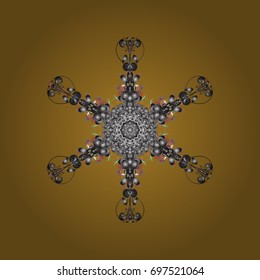Silhouette snow flake sign isolated background. Graphic element decoration. Vector illustration. Snowflake mosaic icon. Symbol winter, frozen, Christmas, New Year holiday. Flat design.