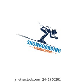 Silhouette of a snowboarding player vector illustration design abstract