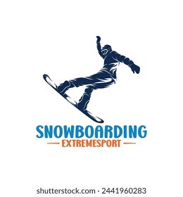 Silhouette of a snowboarding player vector illustration design abstract