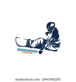 Silhouette of a snowboarding player vector illustration design abstract