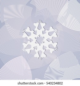 silhouette snowflakes on an abstract background, vector illustration