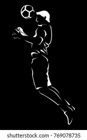 silhouette of soccer