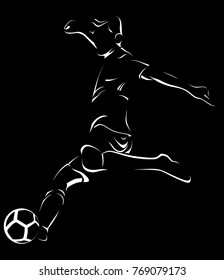 silhouette of soccer
