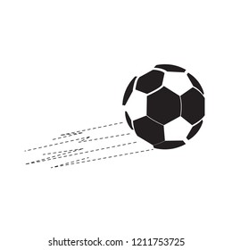 Silhouette of a soccer ball. Vector illustration design