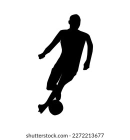 silhouette of a soccer player