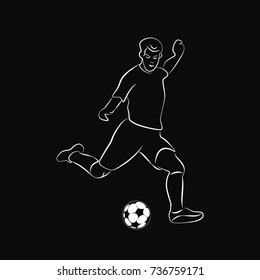 silhouette soccer player
