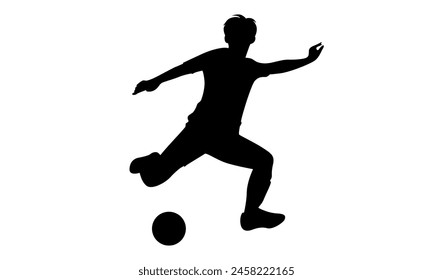 silhouette of Soccer player illustration
