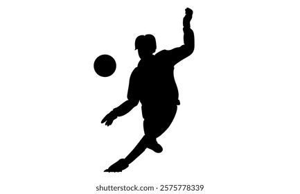 silhouette of Soccer player illustration