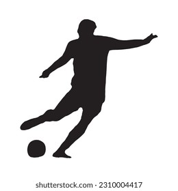 silueta del vector del futbolista