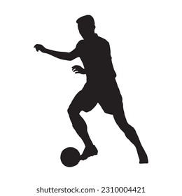 silhouette of soccer player vector