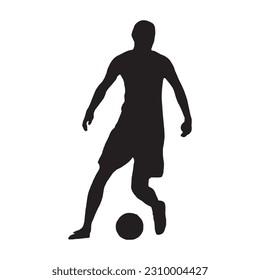 silhouette of soccer player vector
