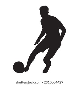 silueta del vector del futbolista