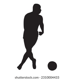 silueta del vector del futbolista