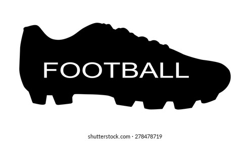 silhouette of soccer shoes. football. vector