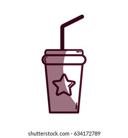 silhouette soda beverage in the cinema movie scene